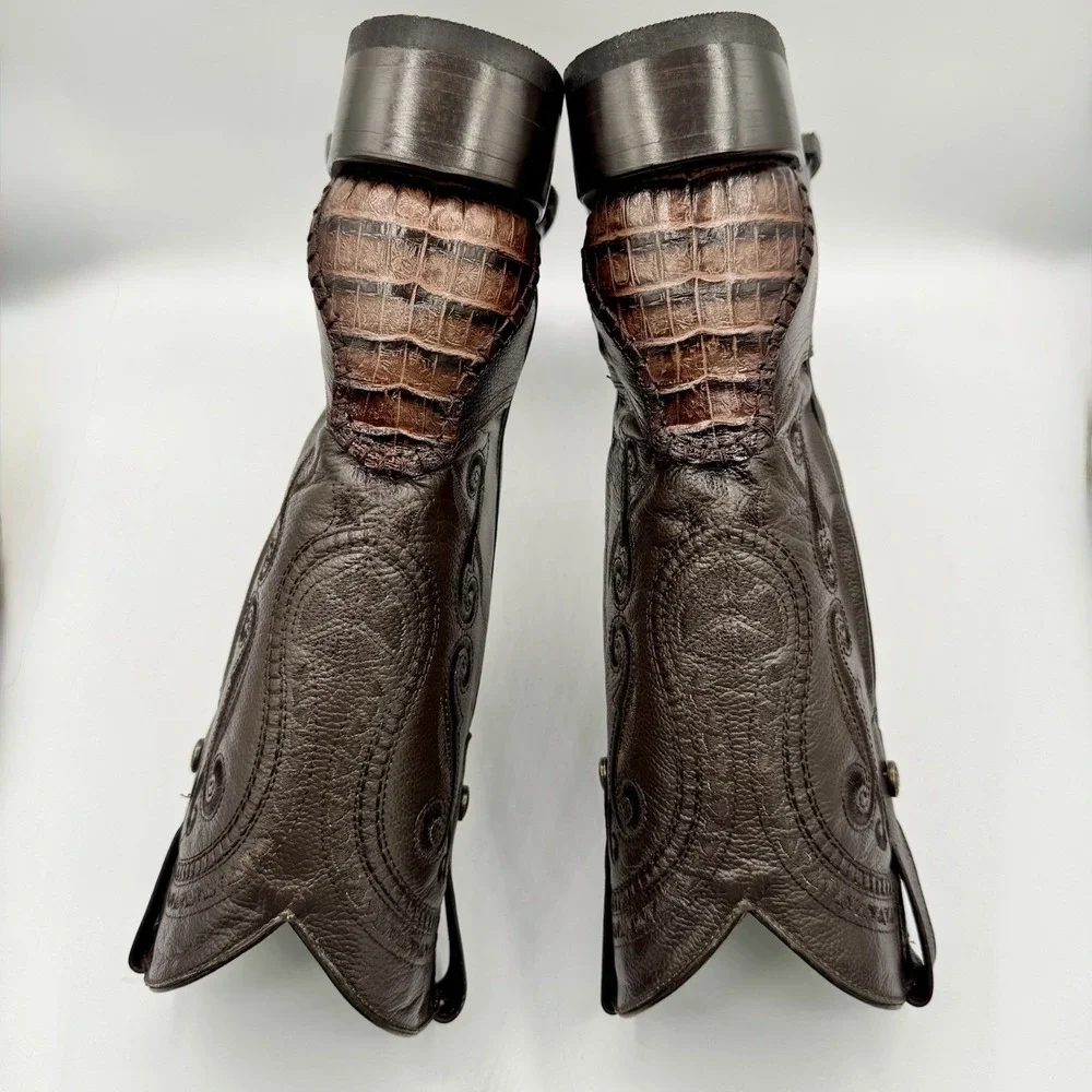 Rock'em Boots‎ Men's Size 9 Brown Bovine Leather Pointed Toe
